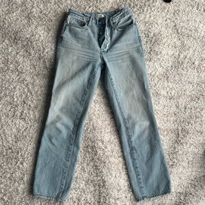 Good American Light Blue Straight Leg Jeans